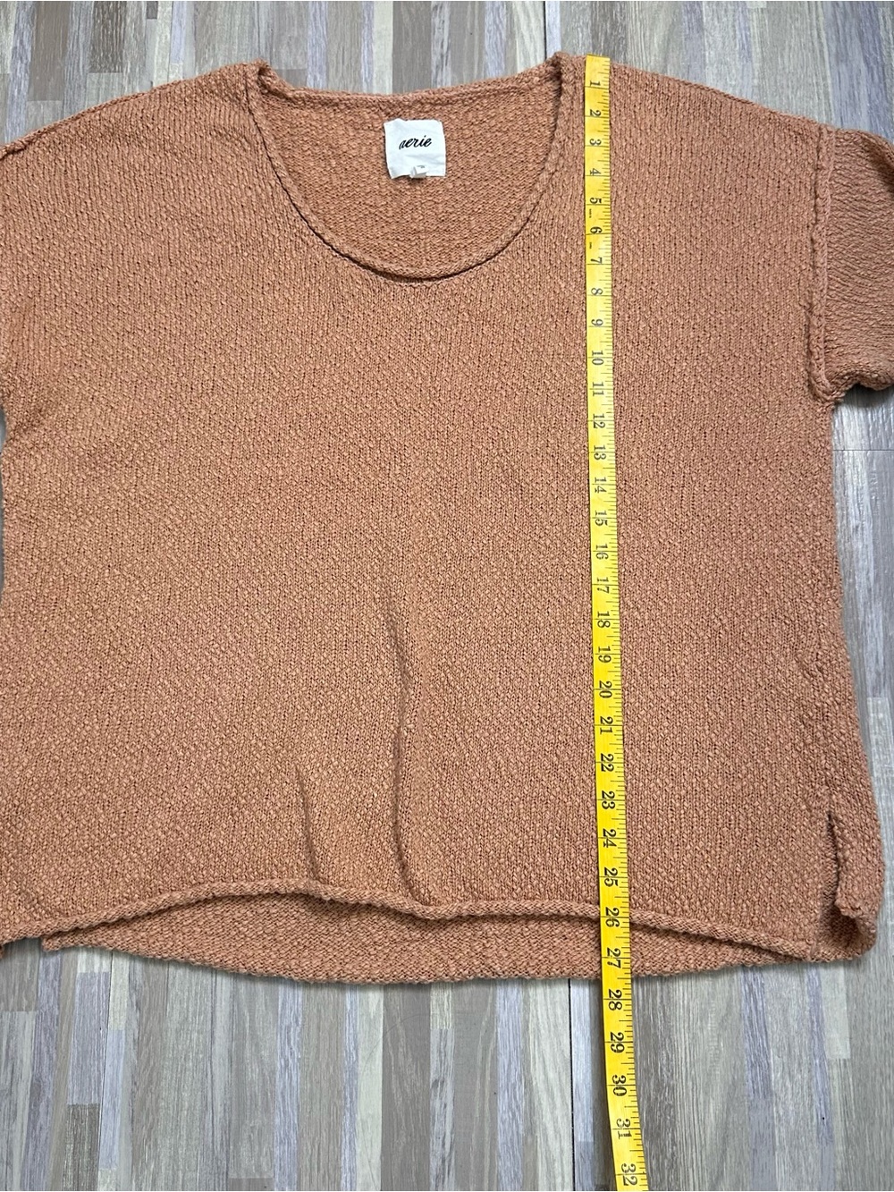 aerie Lightweight Scoop-Neck Oversized Sweater in Terracotta Women’s XL - Picture 3 of 9